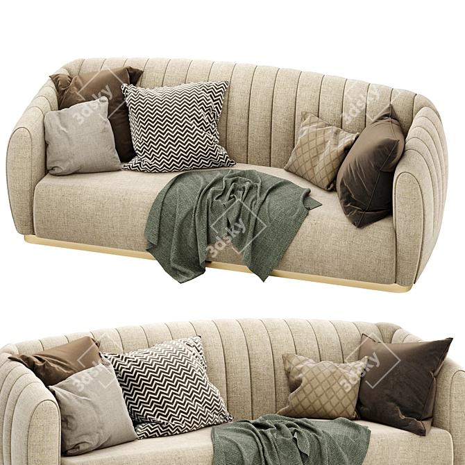 Exquisite 3D Luxury Sofa 3D model image 2