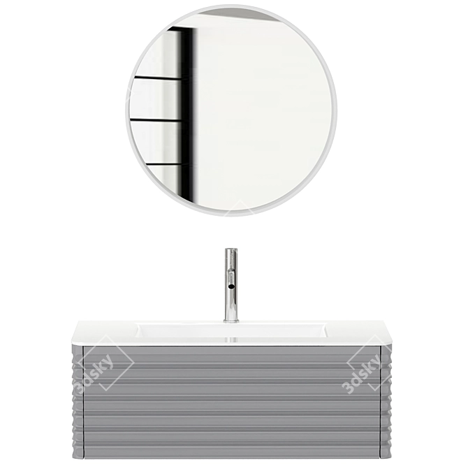 Sleek and Modern Ernie Bathroom Vanity 3D model image 4