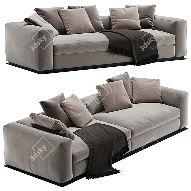 Elegant Minotti Leonard Sofa: Modern Design for Comfort 3D model image 1