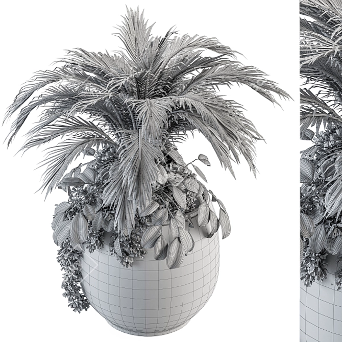 Tropical Oasis: Palm Bush Set 3D model image 5