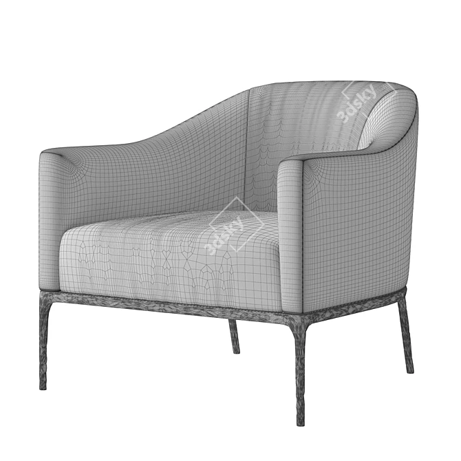 RH Thaddeus Barrelback Chair 3D model image 5