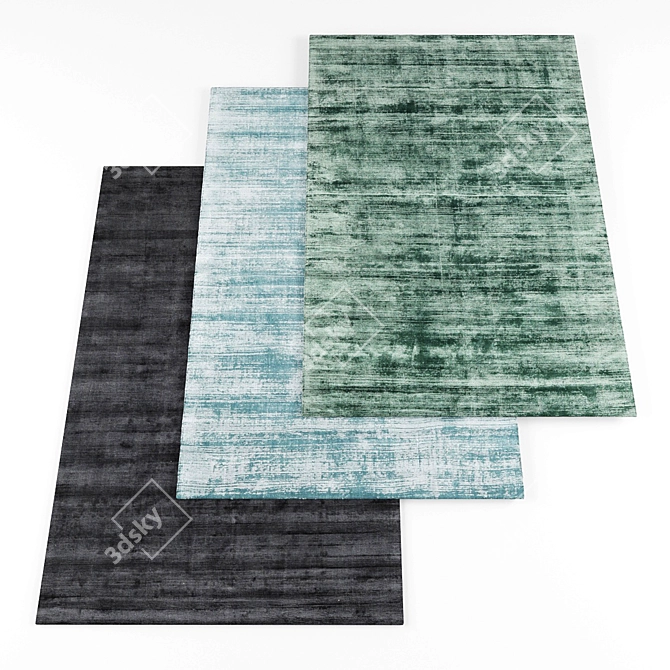 Random Set of 5 Texture Rugs 3D model image 1