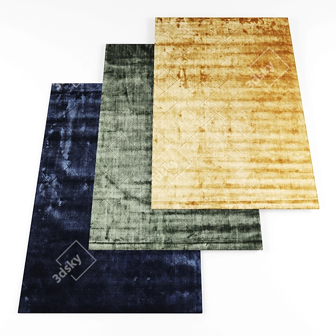 Assorted Texture Rug Collection 3D model image 1