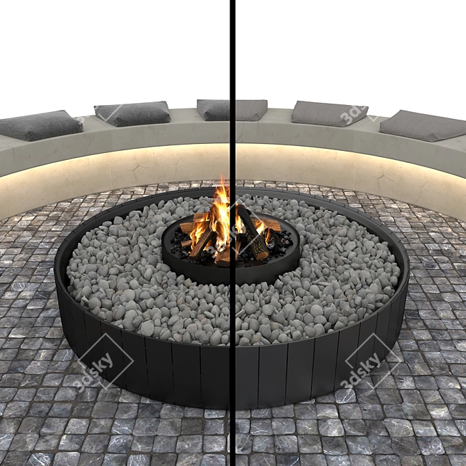 Firestone Outdoor Fireplace 3D model image 3
