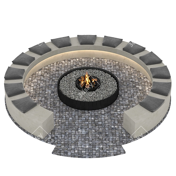 Firestone Outdoor Fireplace 3D model image 4