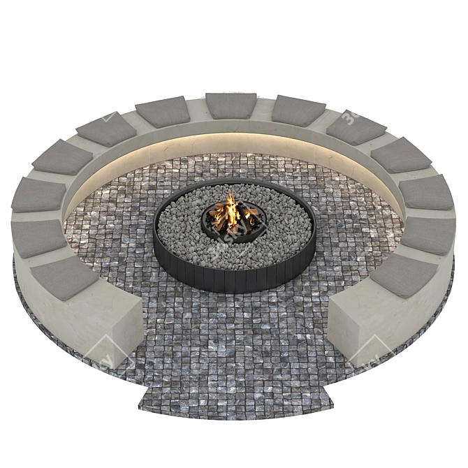 Firestone Outdoor Fireplace 3D model image 5