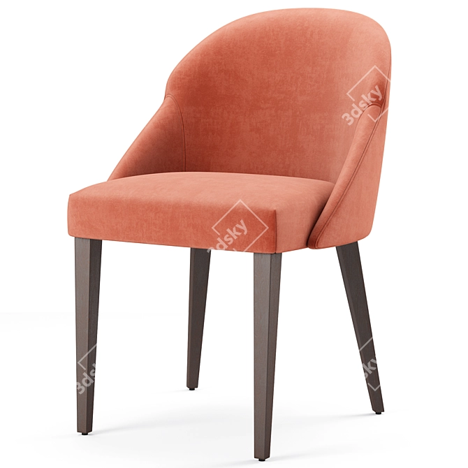 Elegant Paris Side Chair 3D model image 3