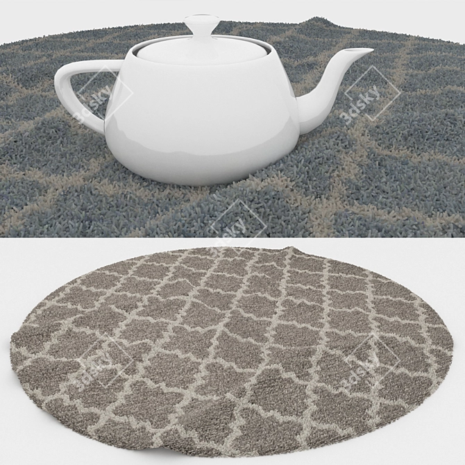 Round Carpet Set with Variations 3D model image 3