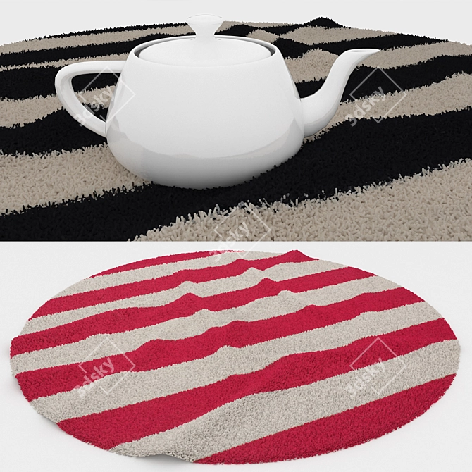 Round Carpets Set: Versatile and Realistic 3D model image 3