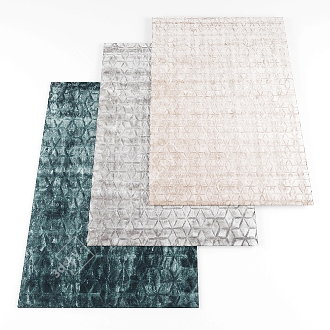 Versatile Collection of Rugs: 5 Textures 3D model image 1