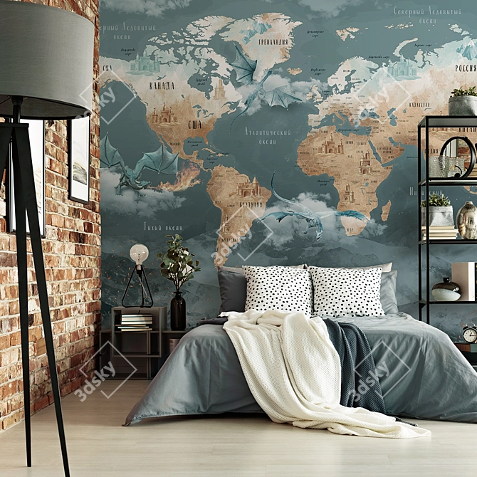 Dragon Map | Creative Wall Murals 3D model image 4