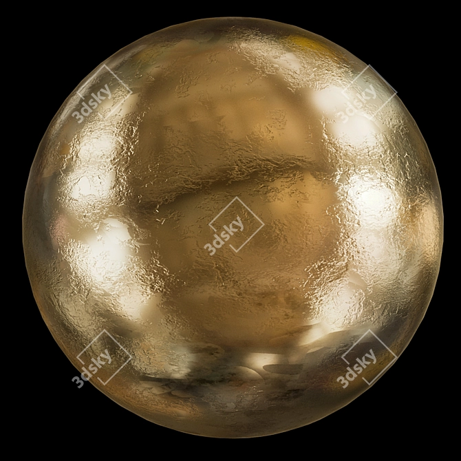 Shimmering Gold Metal 3D model image 4