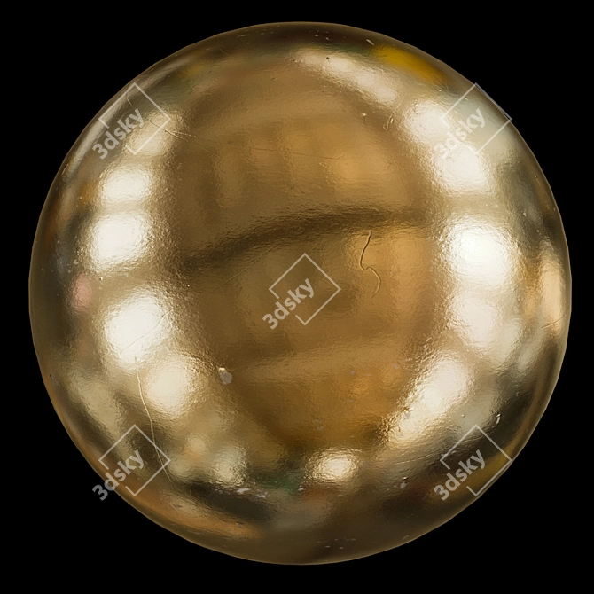 Shimmering Gold Metal 3D model image 5