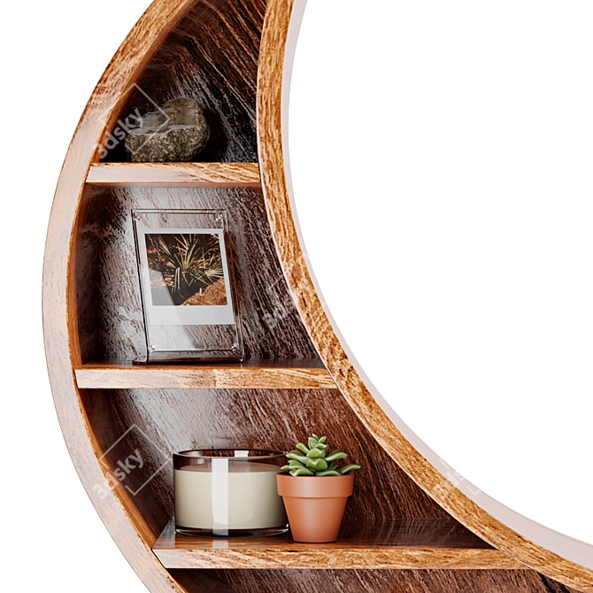 Lunar Wall Shelf - Stylish and Functional 3D model image 4