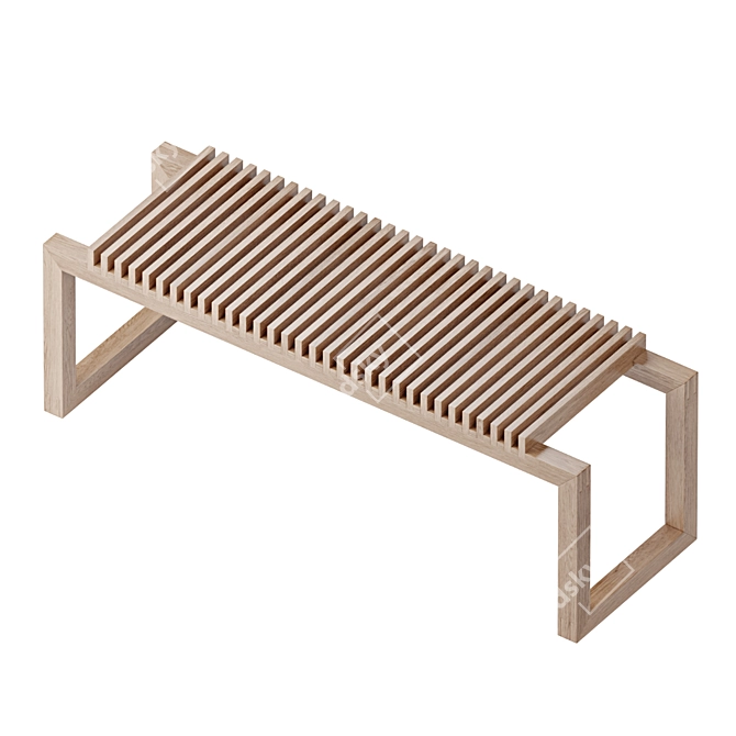 Versatile Teak Bench: Indoors & Outdoors 3D model image 2
