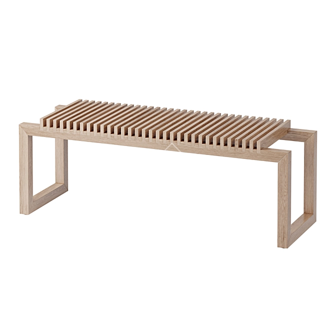 Versatile Teak Bench: Indoors & Outdoors 3D model image 3