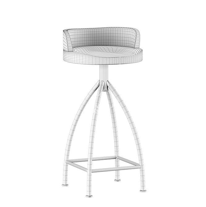 Sleek and Stylish Hinkley Bar Stool 3D model image 3