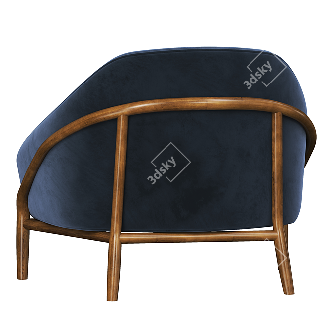 Elegant Adele Armchair: Stylish Comfort at Its Finest 3D model image 4