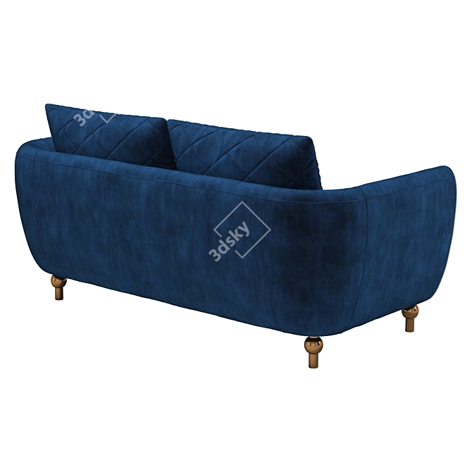 Bold and Elegant: Sipario Vita Loveseat 3D model image 2