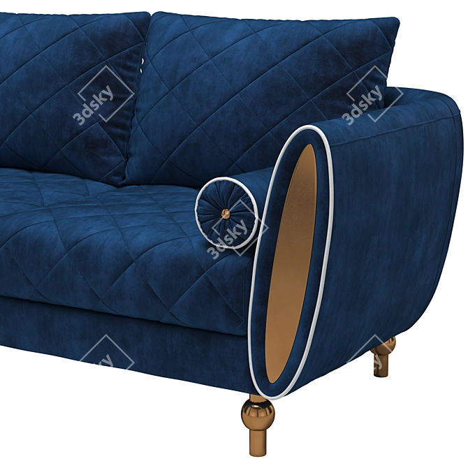 Bold and Elegant: Sipario Vita Loveseat 3D model image 3