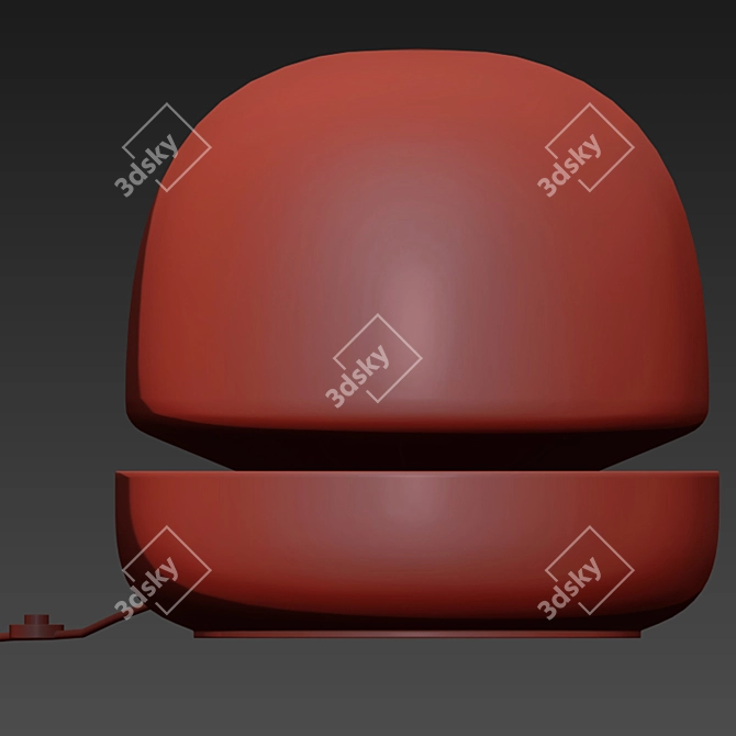 Sculpted Stone Table Lamp 3D model image 2