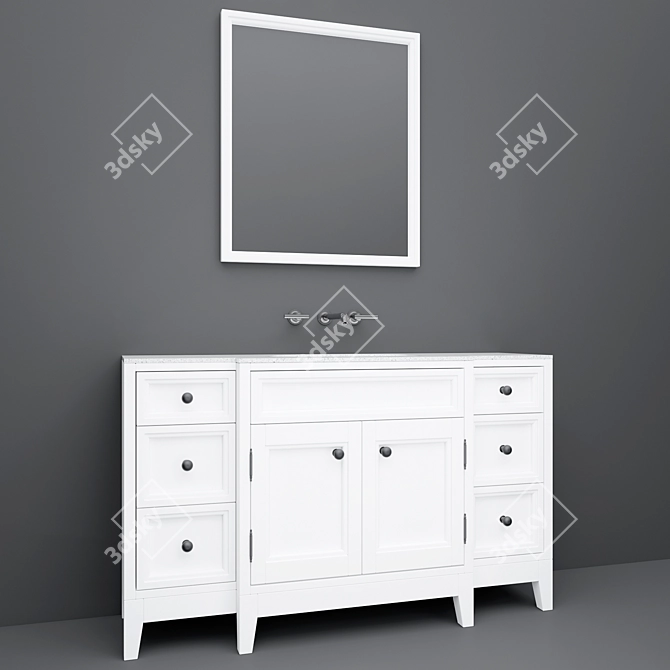 Modern DANTONE Vanity Set 3D model image 2