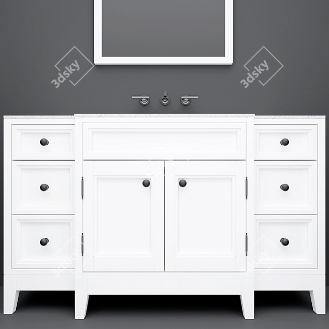 Modern DANTONE Vanity Set 3D model image 3