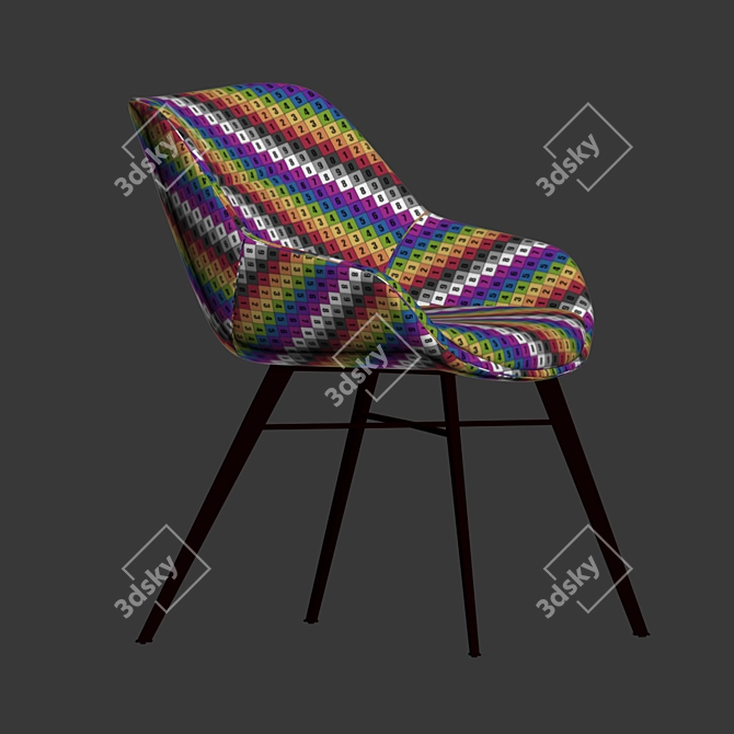 Elegant Luca Dining Chair 3D model image 5