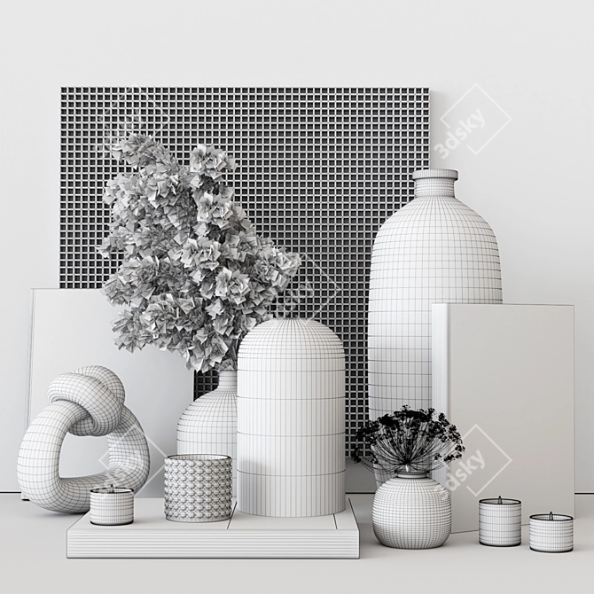 Versatile Decor: Family Album, Candles, Vases & More 3D model image 4