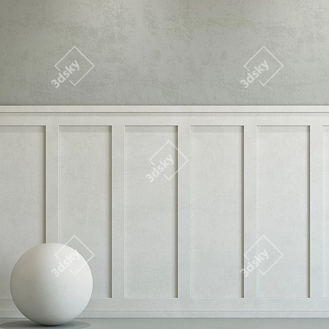 Eider White Decorative Plaster 3D model image 2