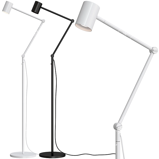 Nymåne Floor Lamp: Sleek and Stylish 3D model image 1