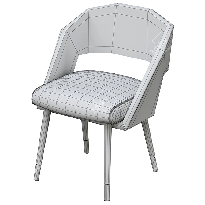 Elegant Ines Chair: Modern Design 3D model image 5
