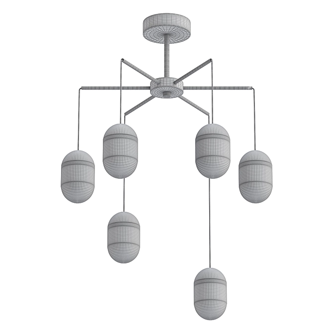 Odeon Light Minion LED Chandelier 3D model image 2