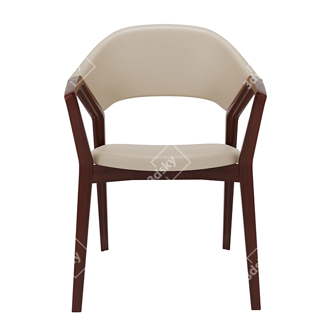 Modern Angel Cerda Armchair - Elegant Design, Leatherette Upholstery 3D model image 3