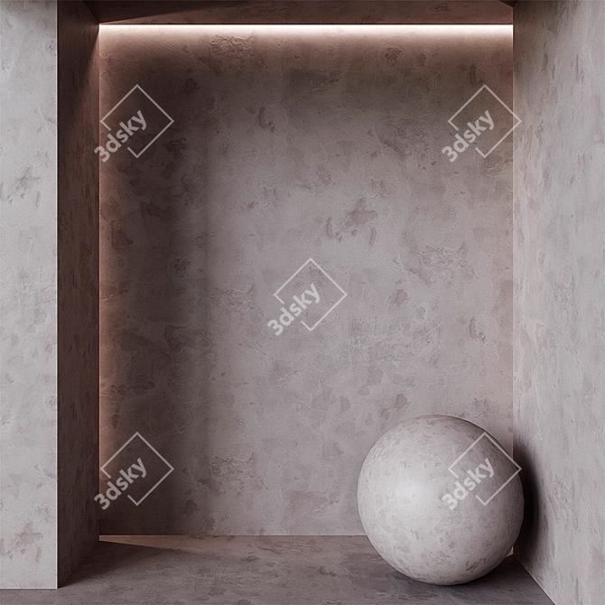 Spherical Plaster Texture Pack 3D model image 1