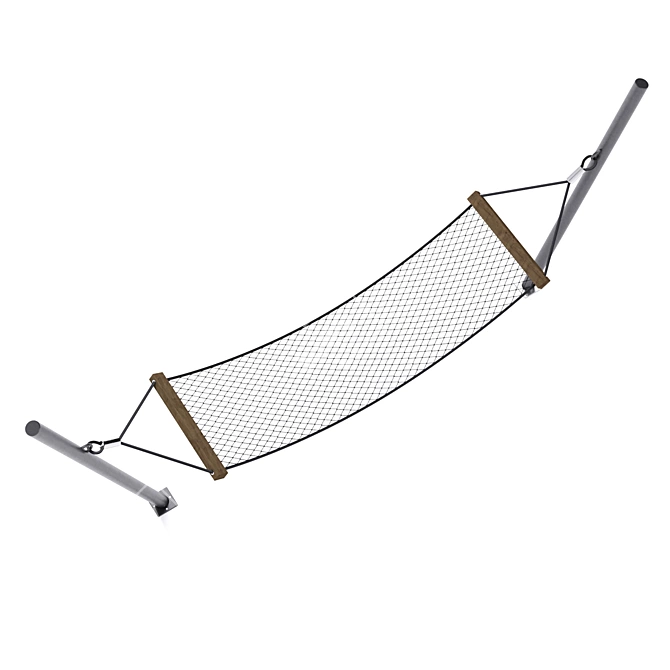 Cozy Courtyard Stationary Hammock 3D model image 3