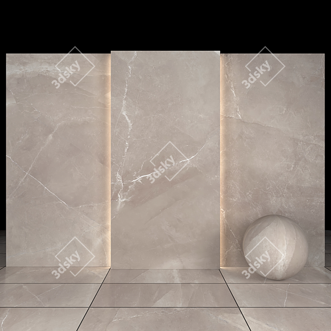 Pulpis Gray Marble Tiles 3D model image 1