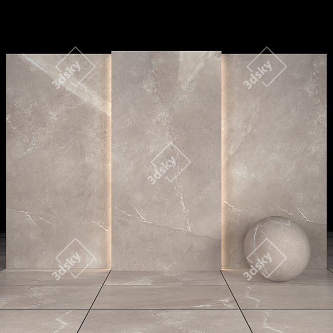 Pulpis Gray Marble Tiles 3D model image 2
