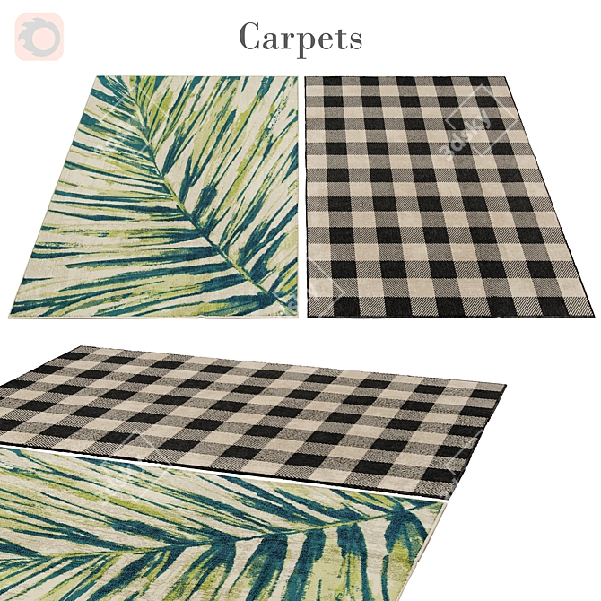 Polys: 3 888, Vets: 4 004 - Durable Rug for Any Space 3D model image 1