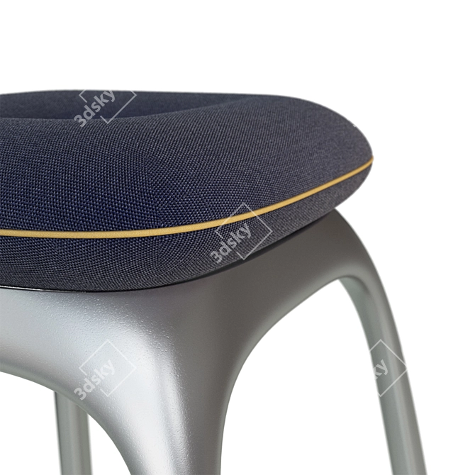 Elegant Modern Stool 3D model image 4