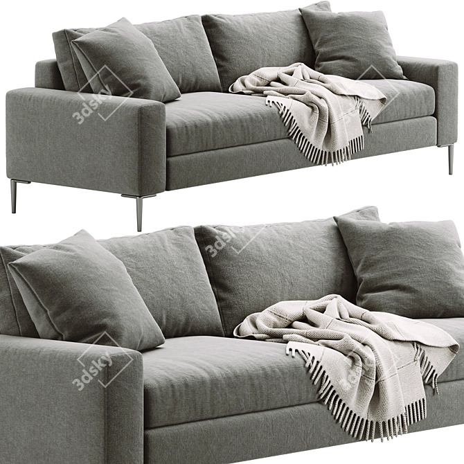 Modern Nova Sofa: Stylish and Versatile 3D model image 2