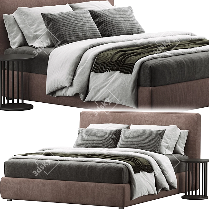 Modern MyPlace Bed: Sleek Design, Premium Quality 3D model image 1