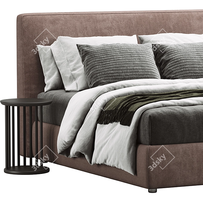 Modern MyPlace Bed: Sleek Design, Premium Quality 3D model image 2
