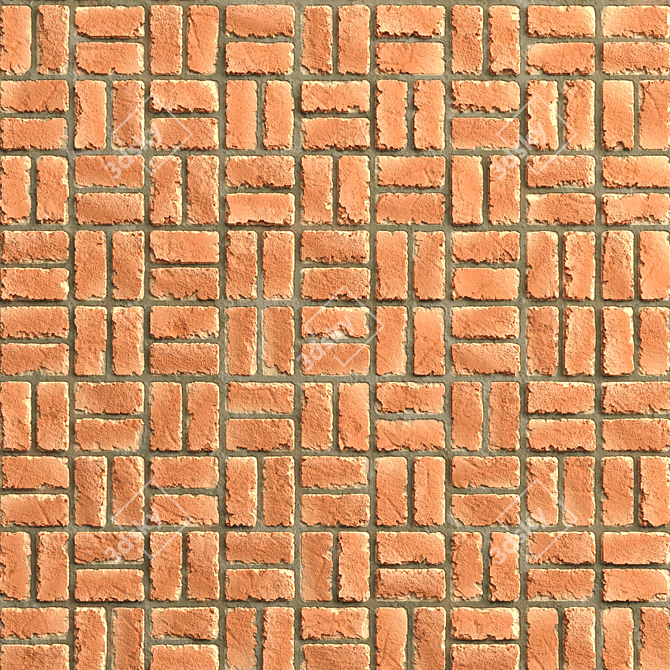 4 Pattern Brick Tiles - PBR Materials 3D model image 3