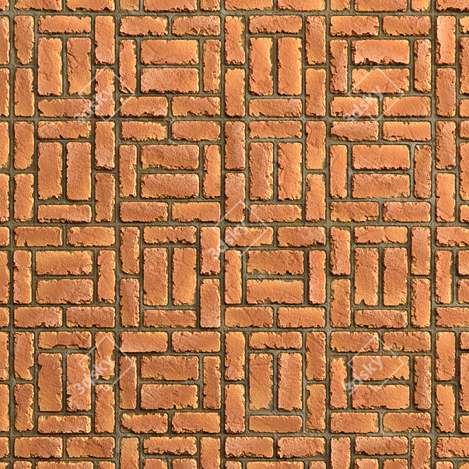 4 Pattern Brick Tiles - PBR Materials 3D model image 4