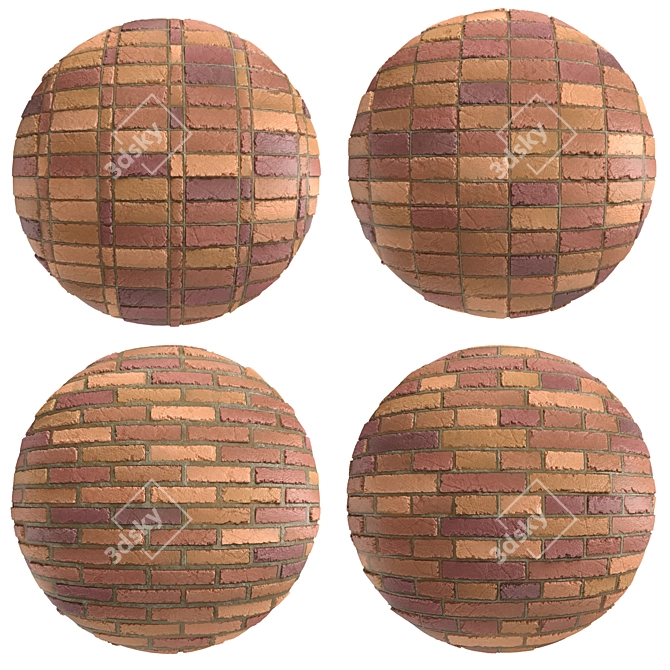 4 Pattern Brick Tiles - PBR Materials 3D model image 6