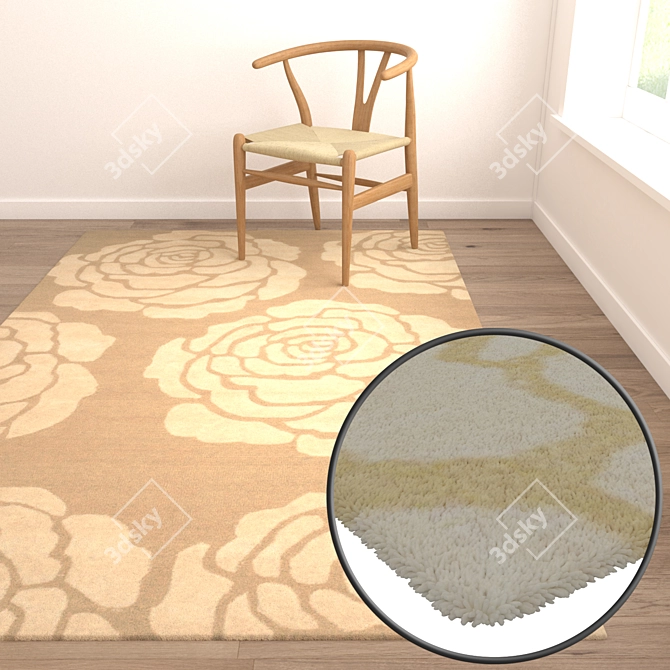 Luxury Carpet Set: High-Quality Textures 3D model image 5