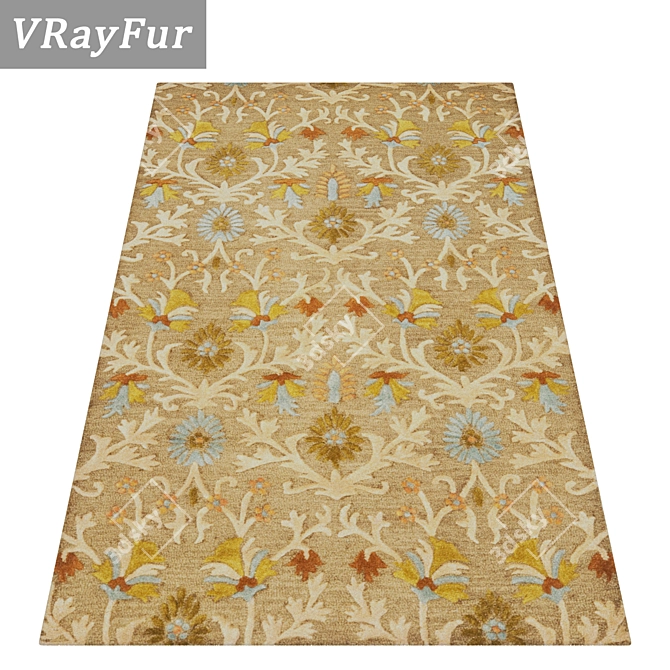 Versatile High-Quality Carpet Set 3D model image 2