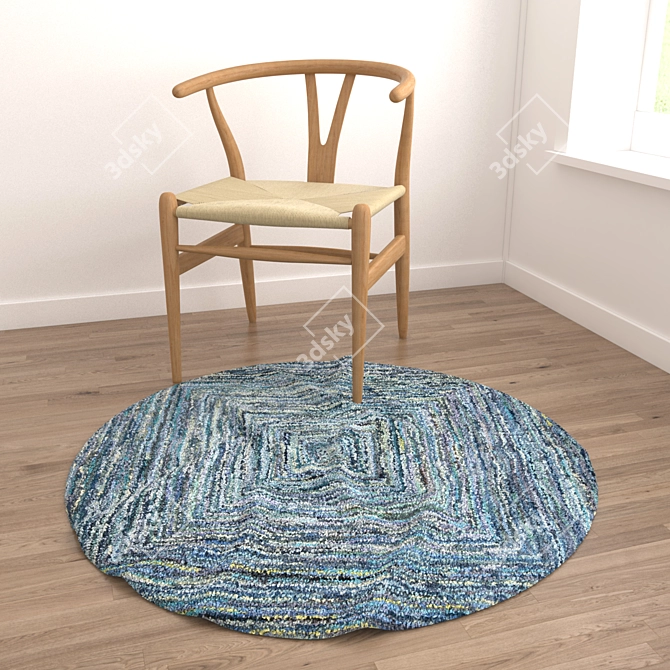 Round Carpets Set: Versatile and Detailed 3D model image 4