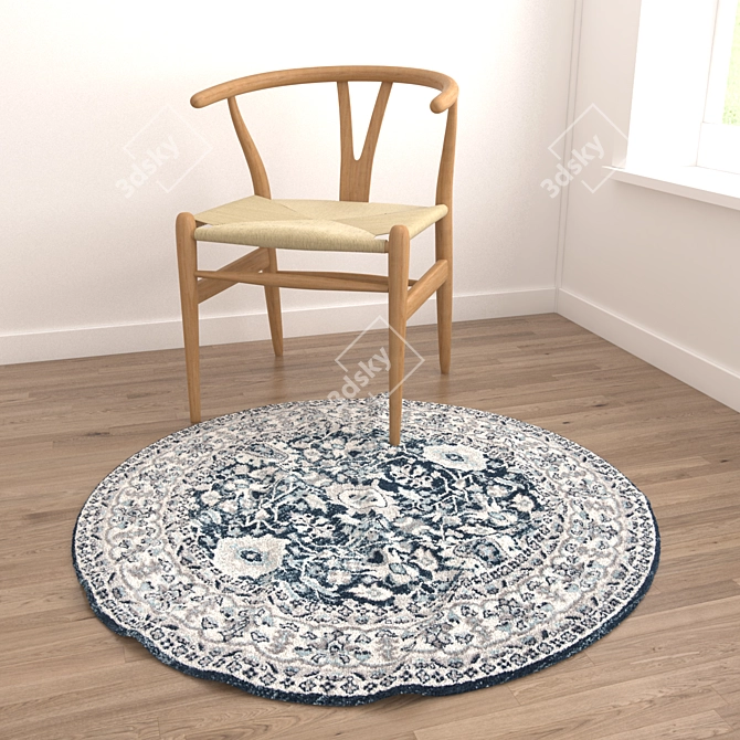 Versatile Round Carpets Set 3D model image 4